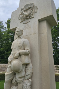 Sculpture of Young American Officer photo