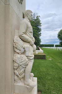 Sculpture of Young American Officer photo