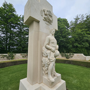 Sculpture of Young American Officer photo